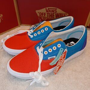 Vans Men's 8/Women's 9.5 Comfycush Era Blue Red Orange VN0A3WM92CC